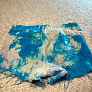 Ardene Turquoise &  Pink Denim Shorts. Size 1